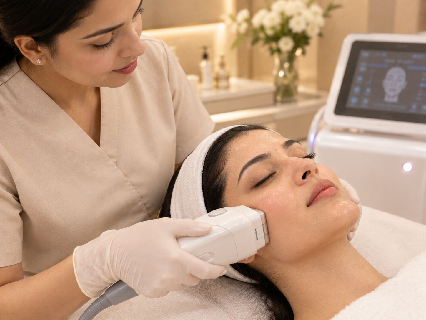 HIFU face lift treatment for facial definition