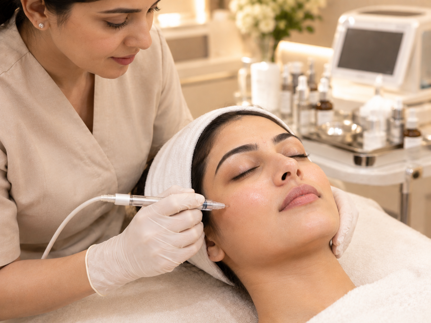 Meso face treatment for skin refinement